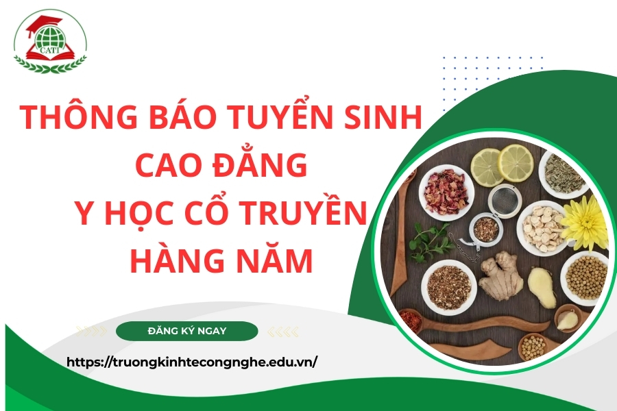 Thông báo tuyển sinh Cao đẳng Y học cổ truyền hàng năm