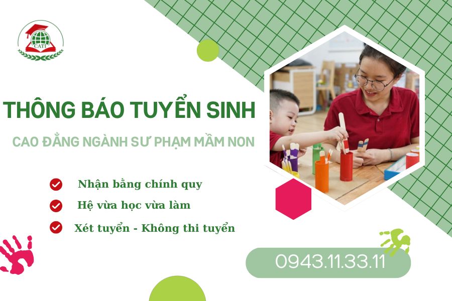 Thông báo tuyển sinh Cao đẳng ngành Sư phạm mầm non
