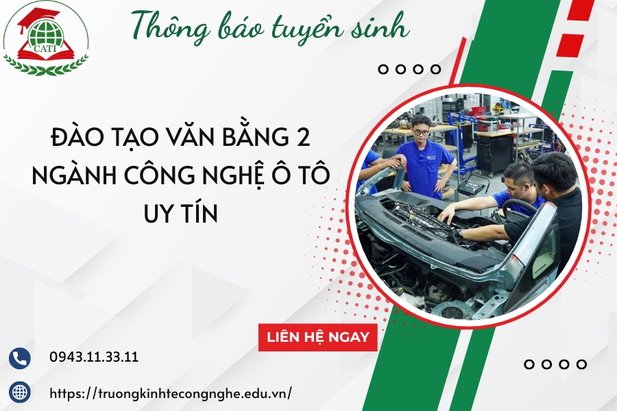 Đào tạo Văn bằng 2 ngành Công nghệ ô tô uy tín - Lấy bằng nhanh chóng